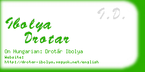 ibolya drotar business card
